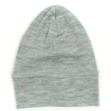 Engel Natur Mütze/Beanie für Baby – Wolle/Seide – Grau Melange