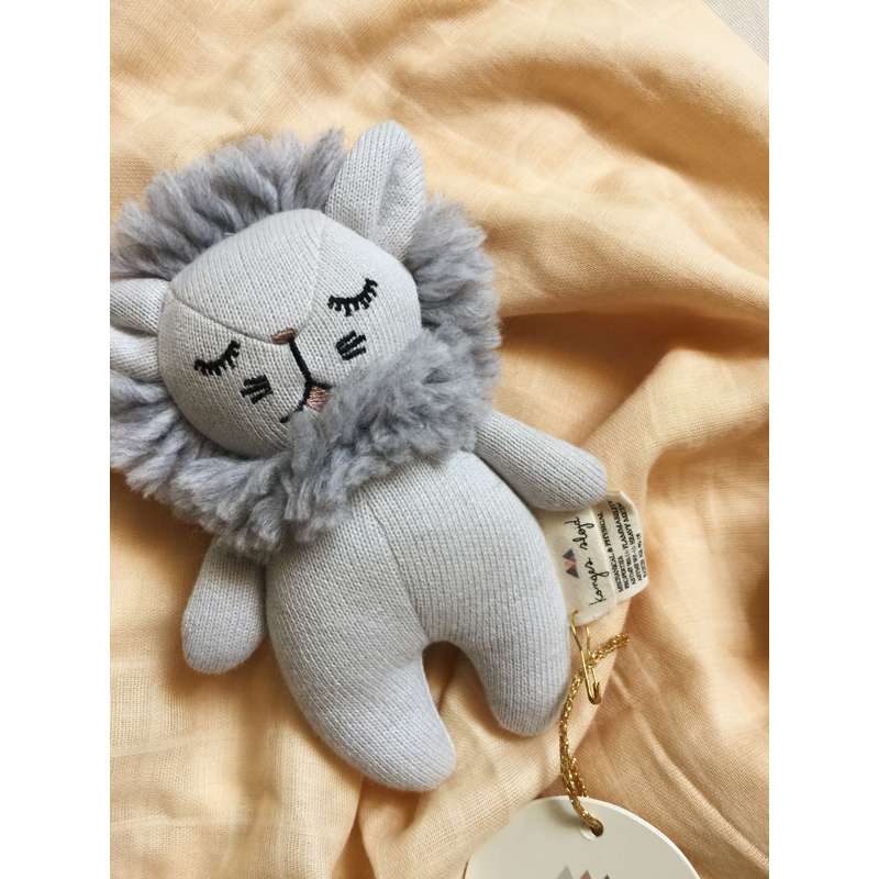 Konges Sløjd Mini ours en peluche - Lion - Gris