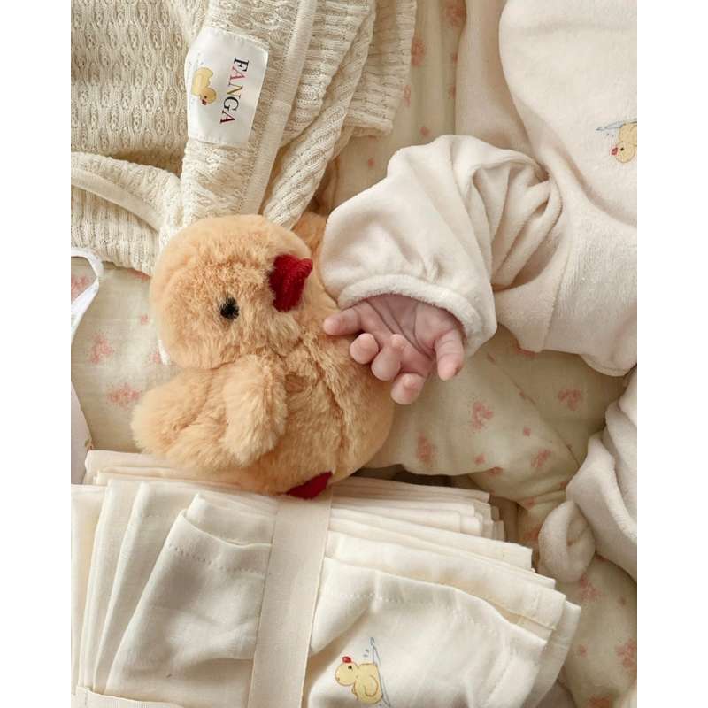 Fanga Fontana Nuvoli - Muslin Stofbleer -10-pak - GOTS - Antique White