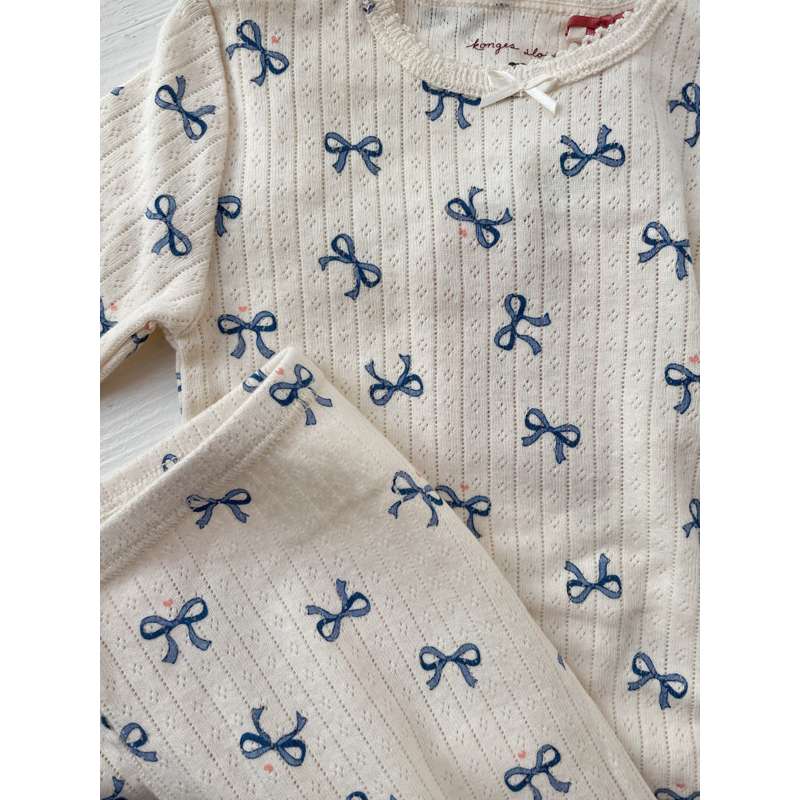 Konges Sløjd Minnie Tělo - GOTS - Mašle/Modrá 