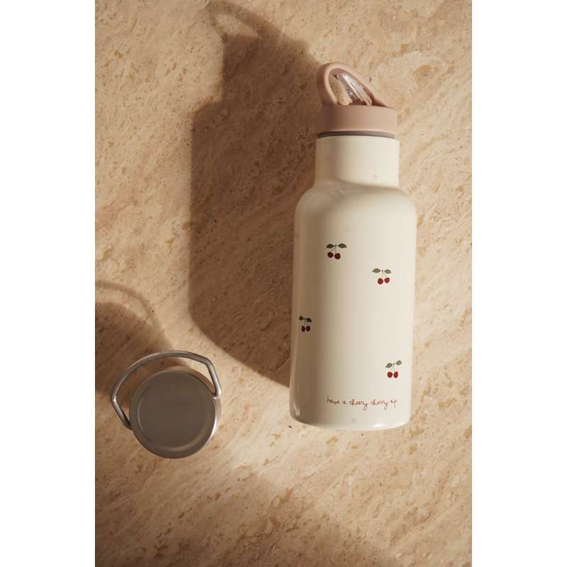 Konges Sløjd Thermo Water Bottle with 2 Lids - Cherry 