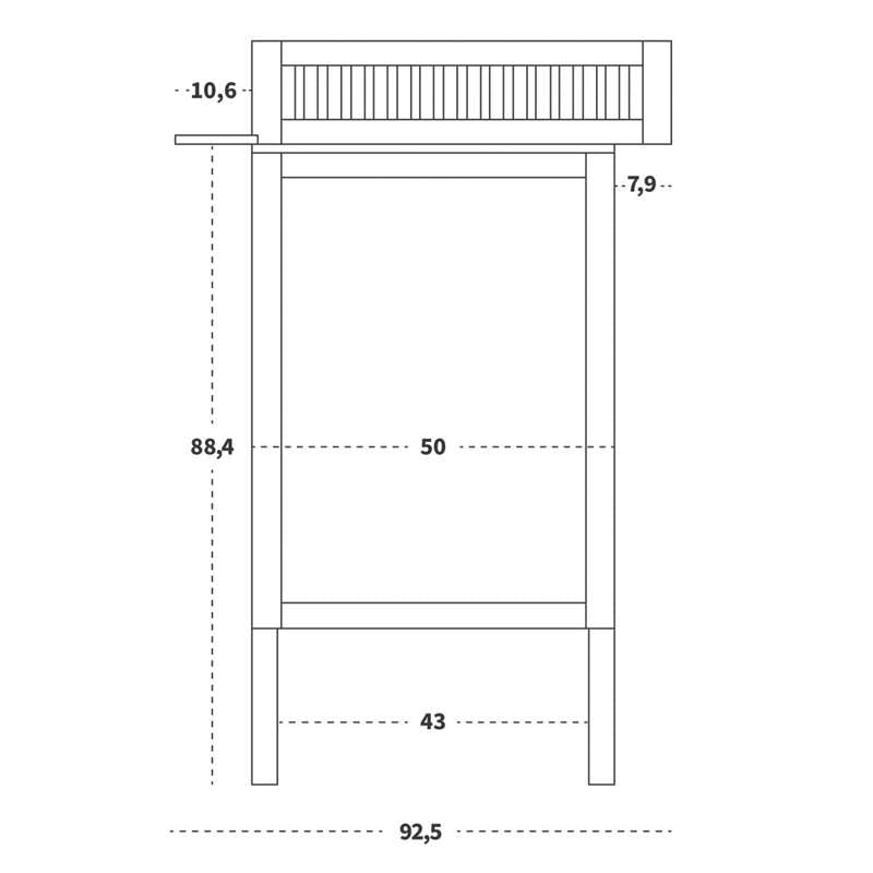 Sebra Table à langer avec tiroirs - Gris classique