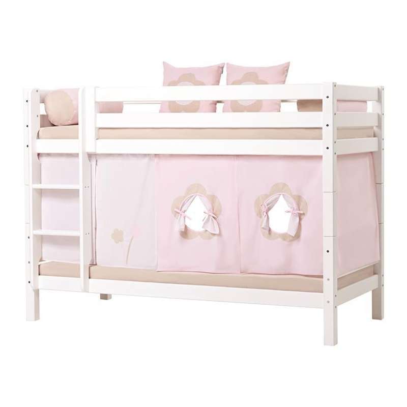 Hoppekids ECO Luxury - Etagenbett 150 cm - 90x200 cm - Flexibler Lattenrost - Weiß