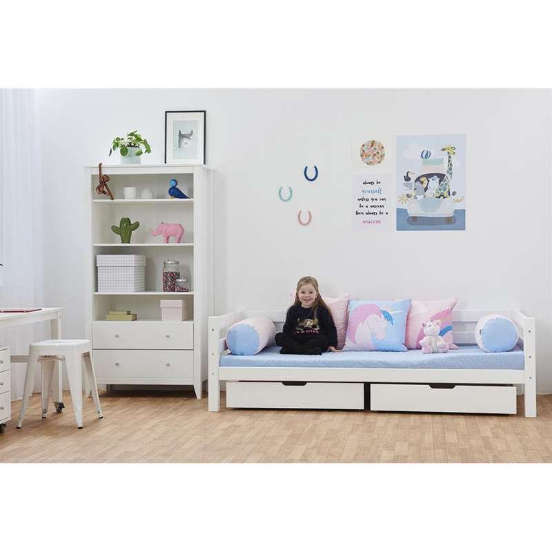 Hoppekids ECO Luxury - Doorlopende Bedsteun (Verschillende Maten) - Wit 