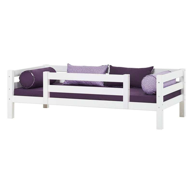 Hoppekids ECO Luxury - Juniorbed - 90x200 cm. - 1/2 Bedhekje - Flexibele Inlegbodem - Wit 