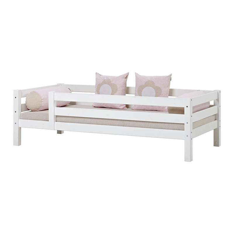 Hoppekids ECO Luxury - Juniorbed - 90x200 cm. - 3/4 Bedhekje - Flexibele Inlegbodem - Wit 