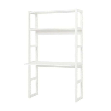 Hoppekids STOREY - Reol - 1 Sektion m. 2 Hylder og Skriveplade - Flere Størrelser - Hvid