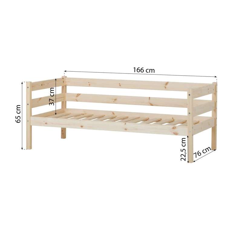 Hoppekids ECO Comfort - Juniorbed - 70x160 cm. - Natuur 