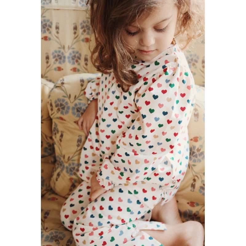 Konges Sløjd Drey hlače s prorezom - GOTS - Coeur Coloré 