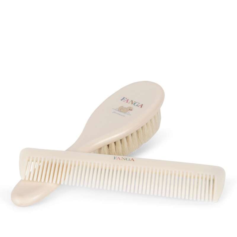 Fanga Fontana Hårbørste Sæt - Baby - Beige