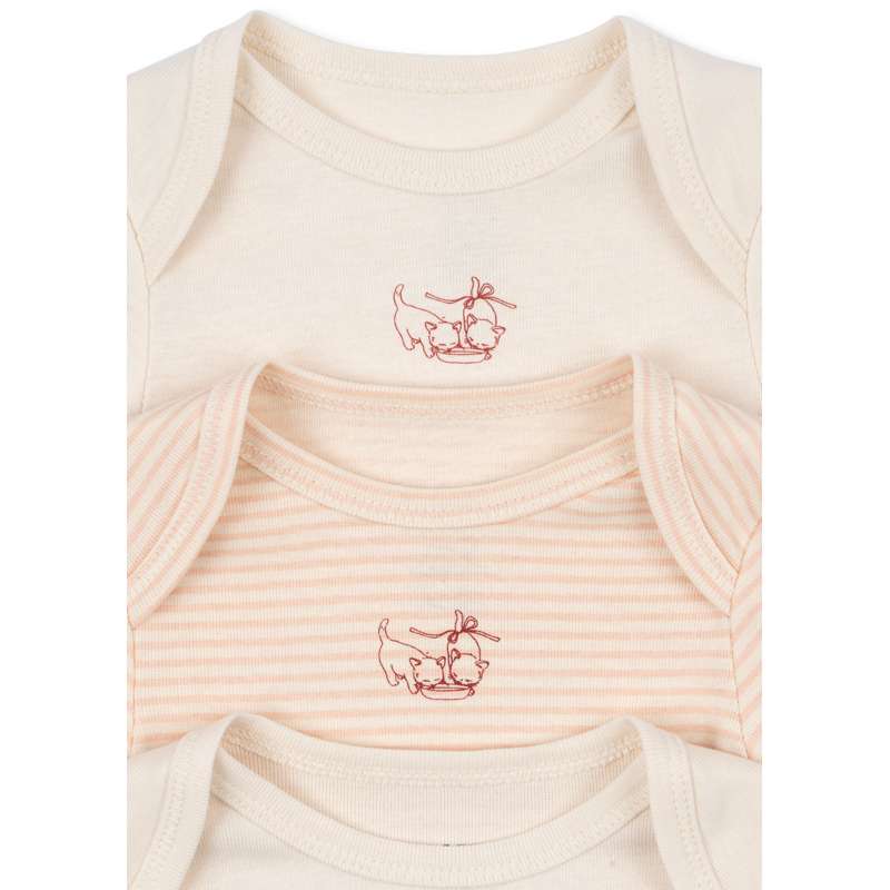 Fanga Fontana Fio Body - Langærmet - Stripe - 3-pak - OCS - Blush Mix