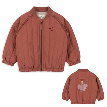 Konges Sløjd Giacca bomber Juno con volant - Canyon Rose 