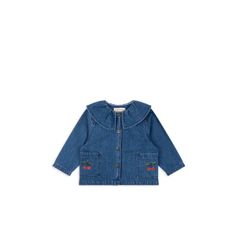 Konges Sløjd Magot Blouse en jean - GOTS - Denim Bleu Cerise