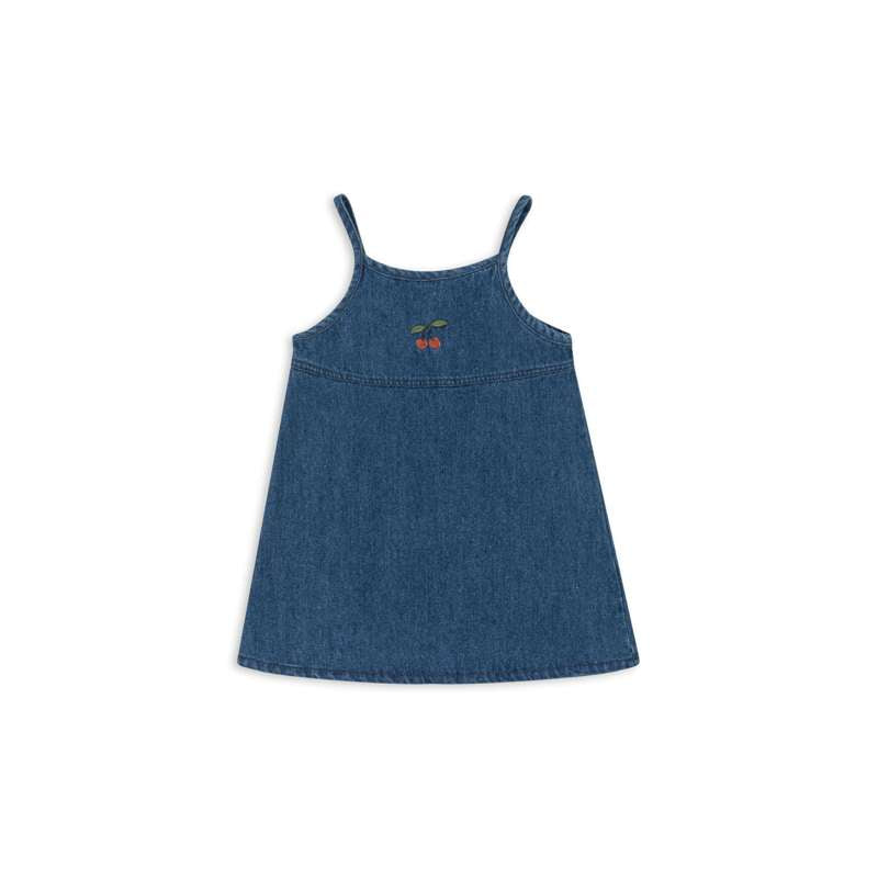 Robe à bretelles Konges Sløjd Magot - GOTS - Bleu denim