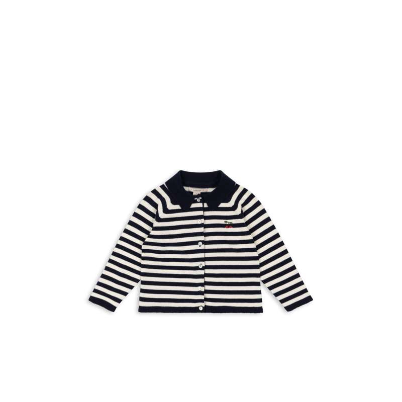 Konges Sløjd Venton Strikket Cardigan - GOTS - Navy Stripe