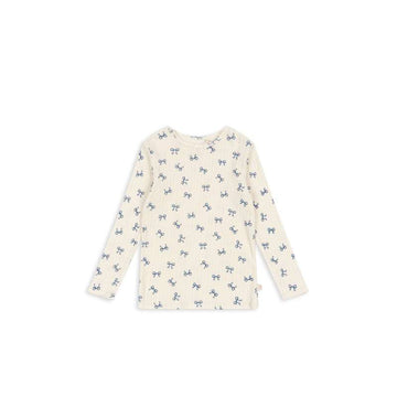 Konges Sløjd Minnie Bluse - GOTS - Bow/Bleu