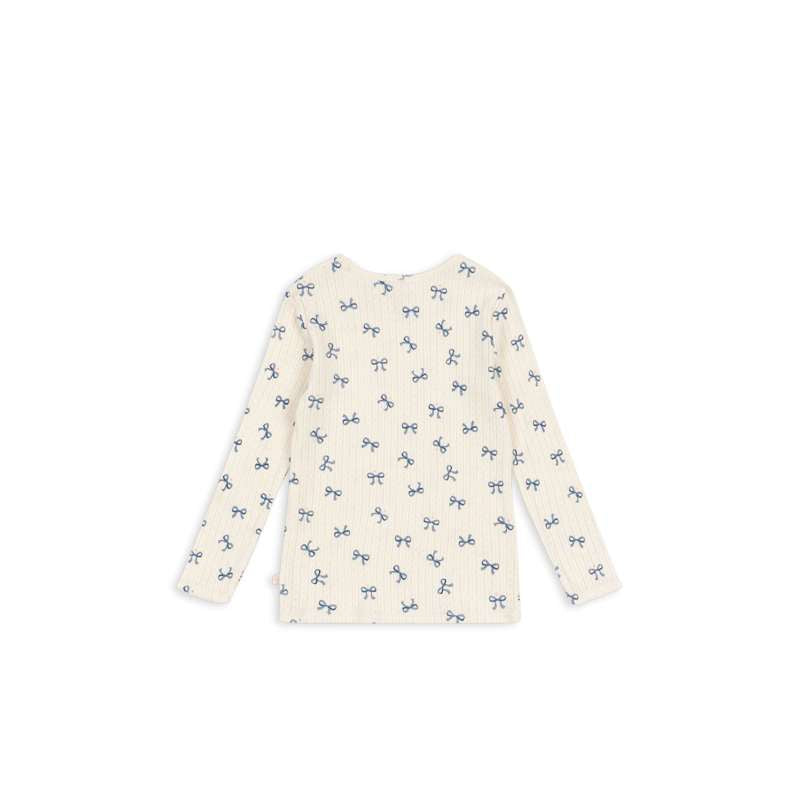 Konges Sløjd Minnie Bluse - GOTS - Bow/Bleu