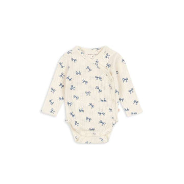 Konges Sløjd Minnie Body - Novorozenec - GOTS - Mašle/Modrá 