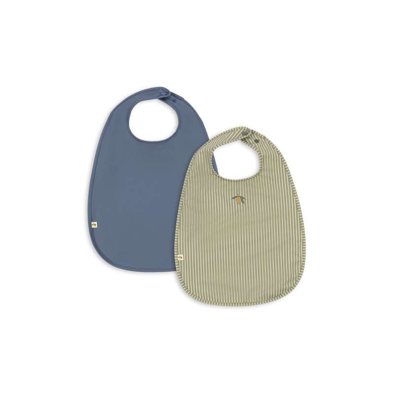 Konges Sløjd Hagesmække - 2-pak - Tea Stripe/Flint Stone