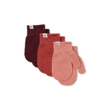 Konges Sløjd Filla Fäustlinge - 3er-Pack - Rose Mix