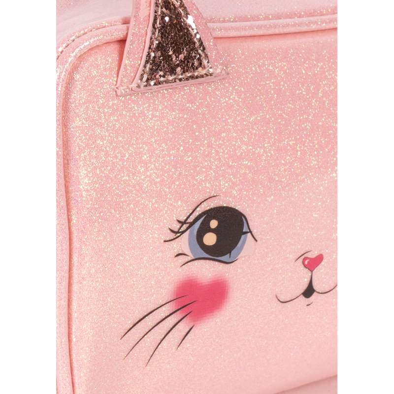 Konges Sløjd Cat Pouch - Cerise Glitter Pink