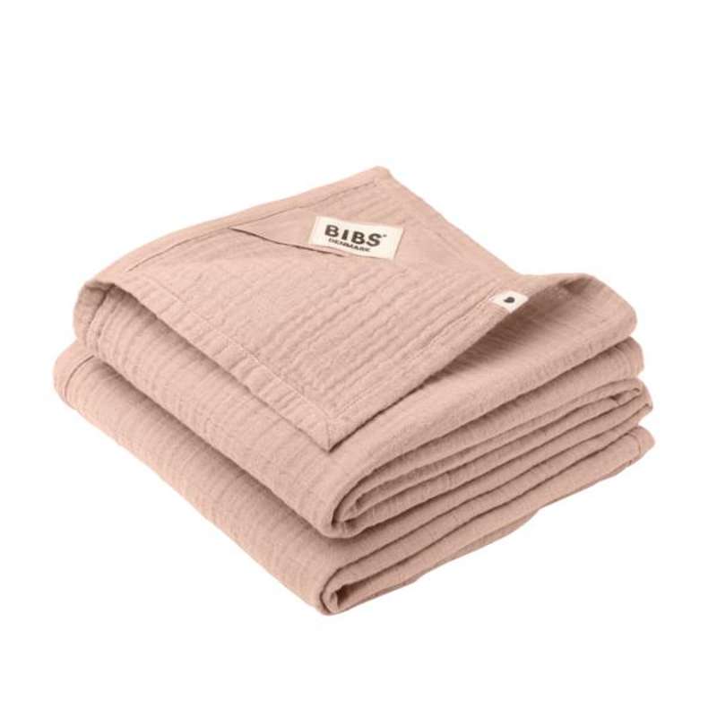 BIBS Sleep - Langes en mousseline en paquet de 2 - 70x70 cm - Blush