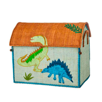 RICE Raffia Úložný dom - Dinosaurus - Stredný 