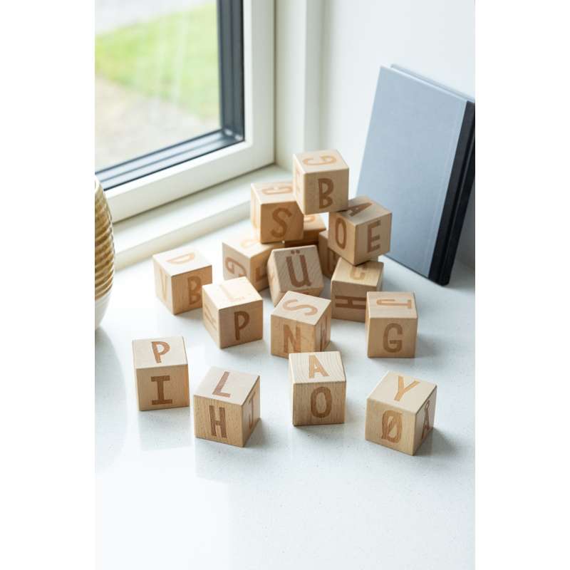 Blocs de lettres Sebra - 16 pcs. en bois