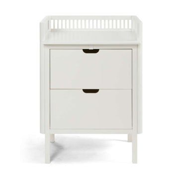 Sebra The Changing Table with Drawers - Classic White 