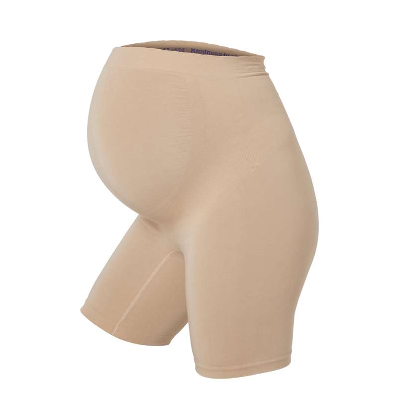 Momkind Soporte para la barriga - Pantalones cortos con soporte para el abdomen - Bambú orgánico - Arena 