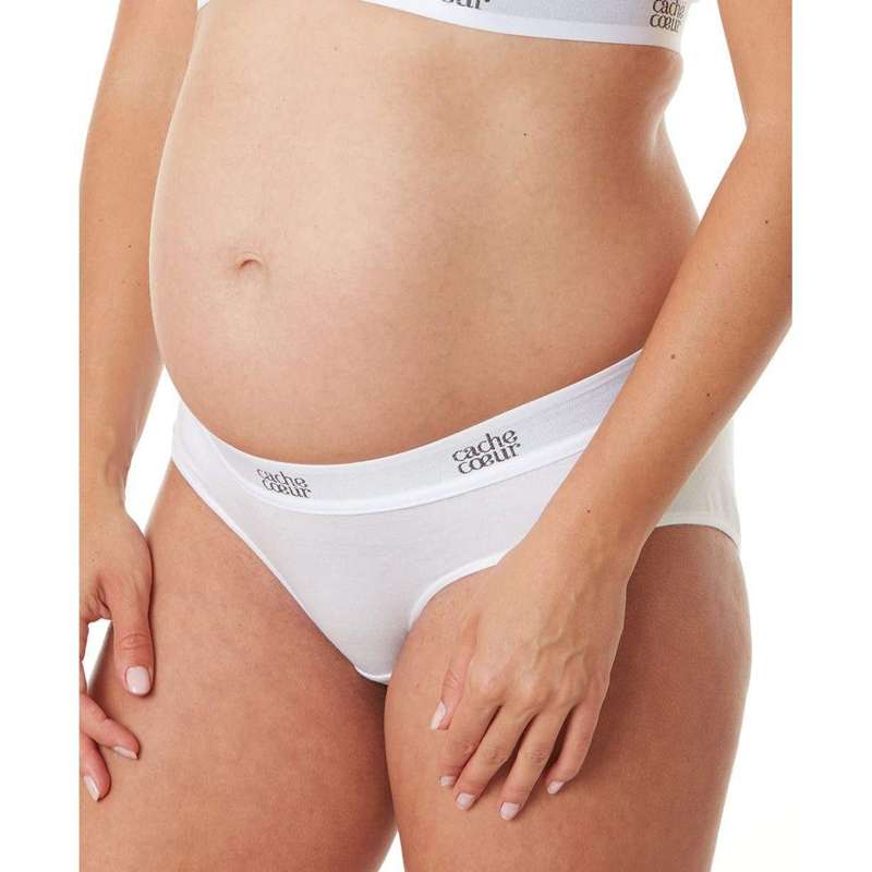 Cache Coeur Life - Maternity low waist brief- trusser- White